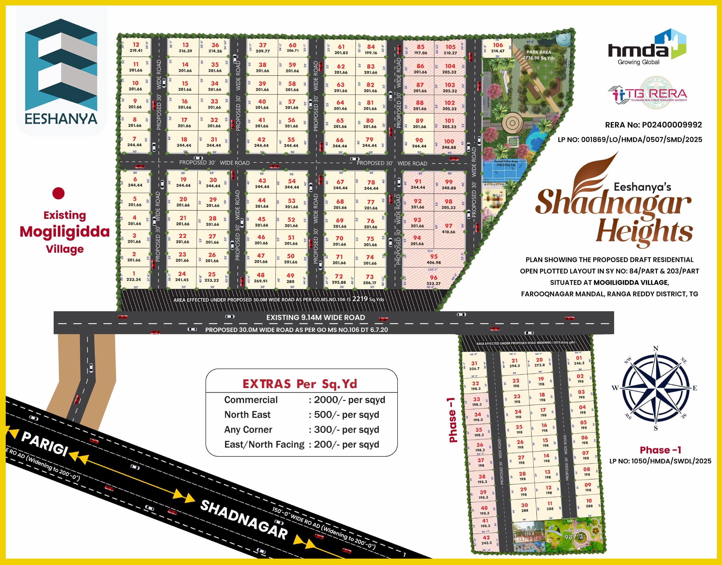 Eeshanya's Shadnagar Heights master layout